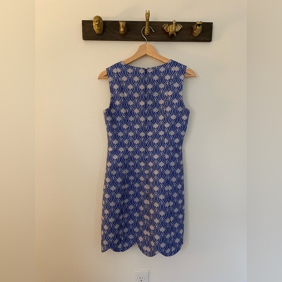 CeCe Blue Scalloped Edge Formal Dress - Picture 2 of 2